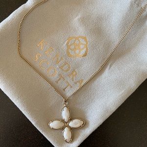 Kendra Scott 4 White Stone Statement Necklace